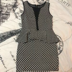 Black & White Checkered Mini Dress